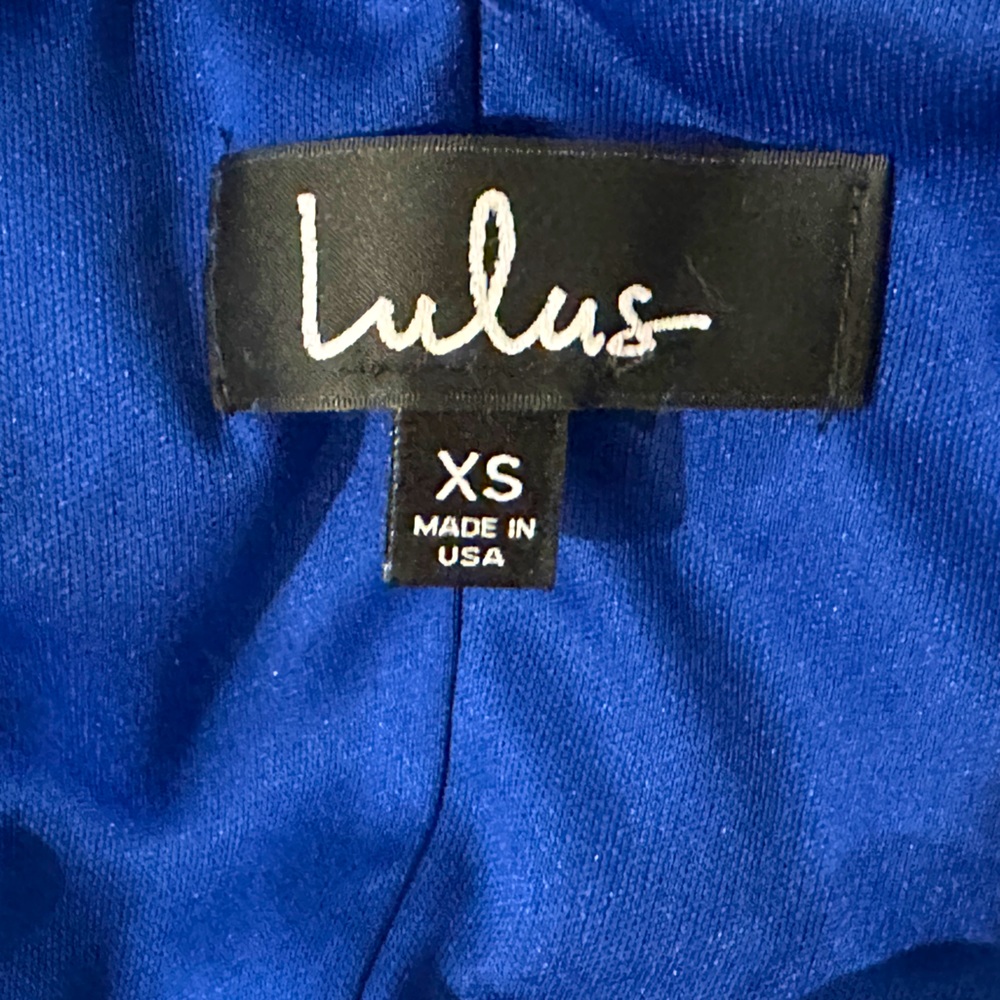 Lulus Darling Dearest Royal Blue Floral Print Swing Dress Halter XS - Picture 8 of 10